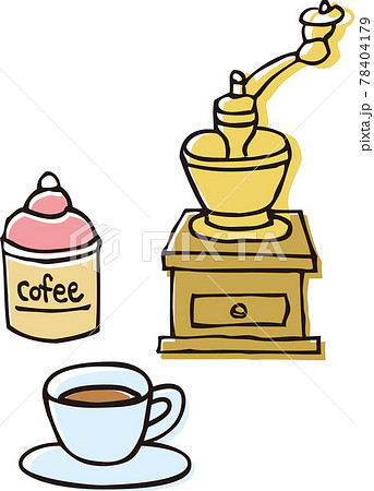 手書きのコーヒータイムのイラスト素材