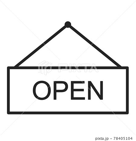 Come in, we are open icon vector isolated Come in, we are open icon vector isolated 78405104