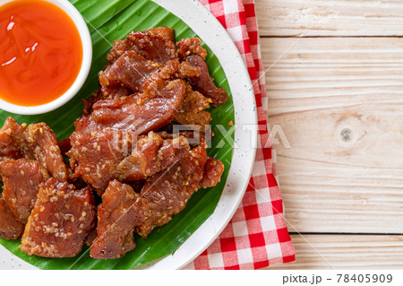 sun dried pork with sauce 78405909