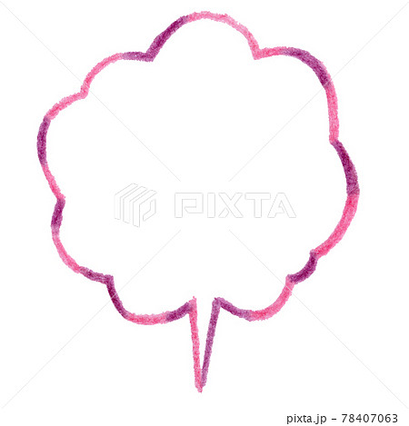 手描きの吹き出し素材 手描きの吹き出し素材 78407063