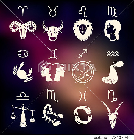 signs of the zodiac, figures and symbols of the horoscope signs of the zodiac, figures and symbols of the horoscope 78407946