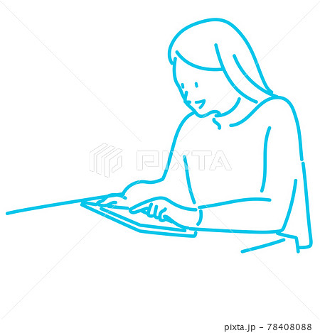 タブレットで検索する女性 78408088