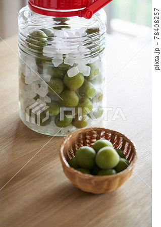 梅シロップを漬ける 梅シロップを漬ける 78408257