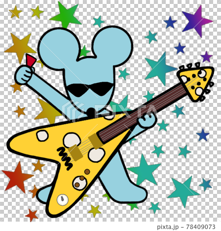 搖滾明星！鼠標彈奏 Flying V 吉他。 78409073