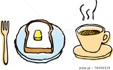 コーヒーとパン 78409329