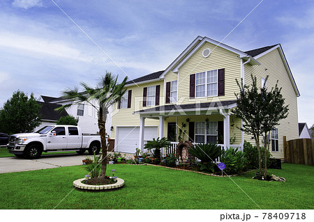 アメリカ 東海岸 サウスカロライナ チャールストン 分譲住宅の写真素材