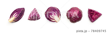Cut of Red Cabbage with Clipping Path Cut of Red Cabbage with Clipping Path 78409745