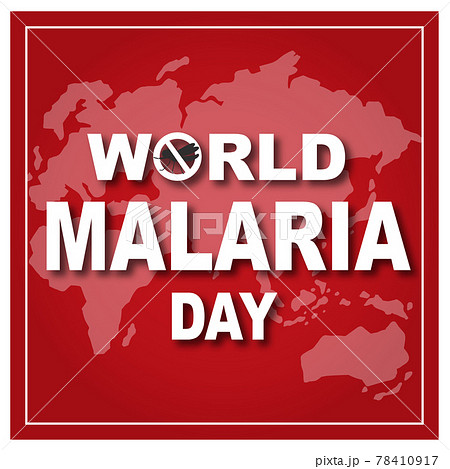 World Malaria Day banner with world map background 78410917