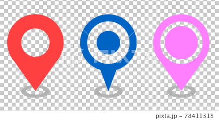 場所や位置を示すアイコンのイラスト 78411318