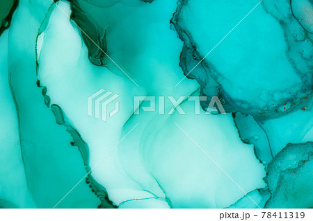 Abstract painting background in a stylish turquoise color. 78411319