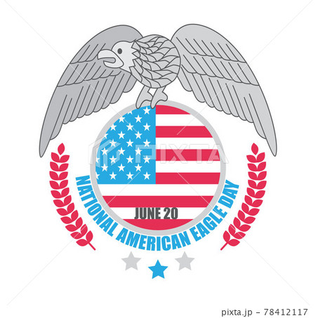 American Eagle Day concept vector. June 20th is a special day American Eagle Day concept vector. June 20th is a special day 78412117