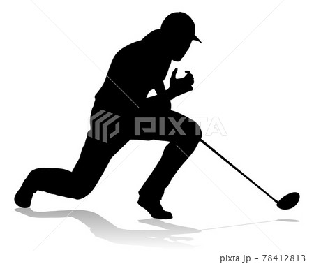 Golfer Golf Sports Person Silhouette 78412813