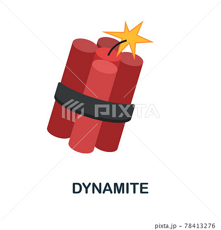 Dynamite flat icon. Color simple element from weapon collection. Creative Dynamite icon for web design, templates, infographics and more Dynamite flat icon. Color simple element from weapon collection. Creative Dynamite icon for web design, templates, infographics and more 78413276