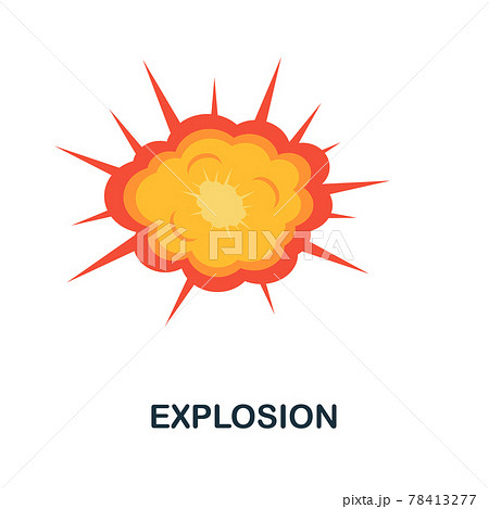 Explosion flat icon. Color simple element from weapon collection. Creative Explosion icon for web design, templates, infographics and more 78413277