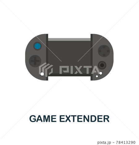 Game Extender flat icon. Color simple element from phone accessories collection. Creative Game Extender icon for web design, templates, infographics and more 78413290