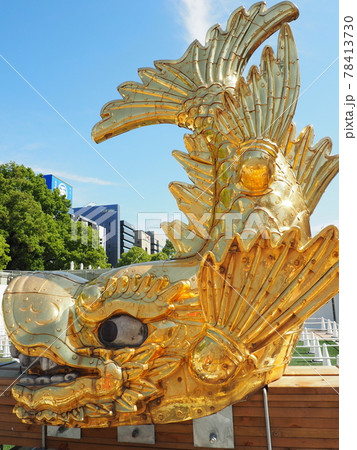 展示されている名古屋のシンボル 金の鯱 6の写真素材 [78413730] - PIXTA