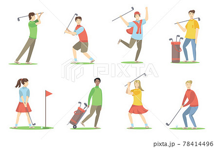 Golf players set Golf players set 78414496