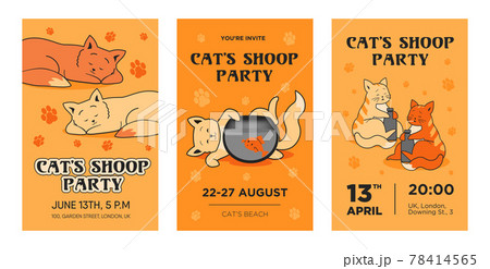 Creative cat party invitation designs Creative cat party invitation designs 78414565