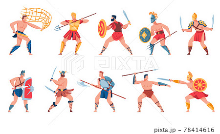 Ancient Roman soldiers set 78414616
