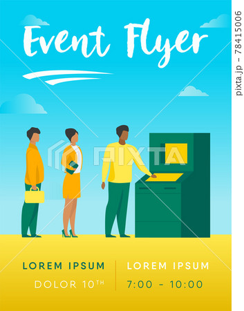 People waiting in queue for bank machine 78415006