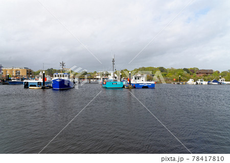 Lymington marina and ferry terminal in Hampshire UK Lymington marina and ferry terminal in Hampshire UK 78417810