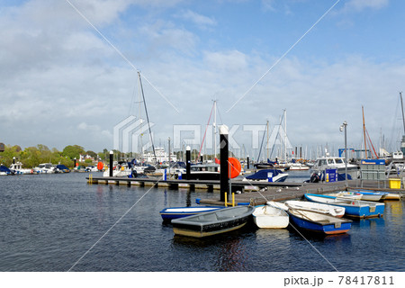 Lymington marina and ferry terminal in Hampshire UK Lymington marina and ferry terminal in Hampshire UK 78417811