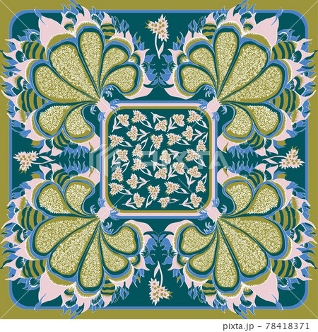 Spring retro floral print. 78418371