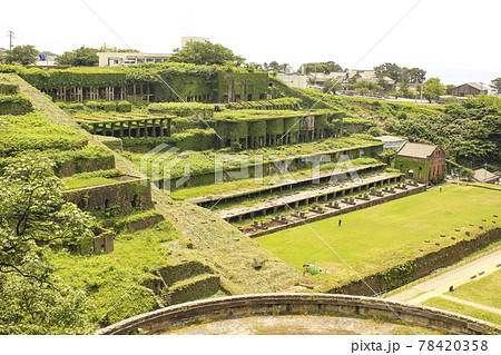 【佐渡相川】佐渡鉱山 北沢地区施設群 北沢浮遊選鉱場跡  (高台から) 78420358