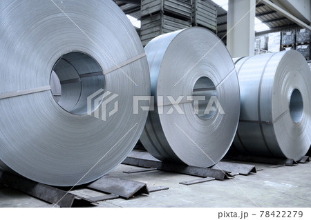 rolls of steel sheet in a plant, galvanized steel coil rolls of steel sheet in a plant, galvanized steel coil 78422279