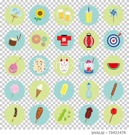 夏祭りのベクターイラストのセット 78422476
