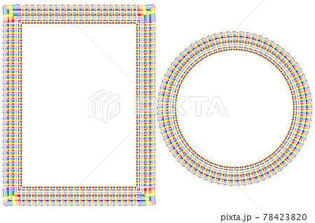 Flag Lgbt Icons Round And Squared Frames のイラスト素材