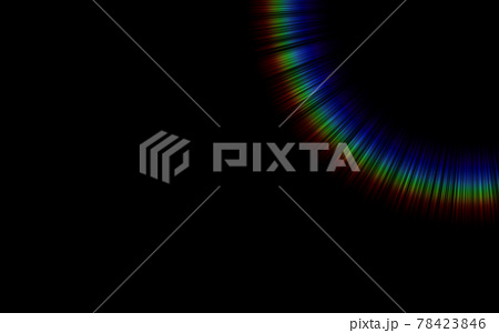 虹色の光のエフェクトのイラスト素材