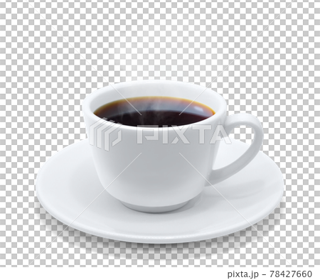 コーヒー 飲み物 イラスト リアル ホット 湯気のイラスト素材