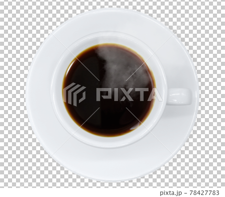 コーヒー 飲み物 イラスト リアル 真上 湯気 コーヒー 飲み物 イラスト リアル 真上 湯気 78427783