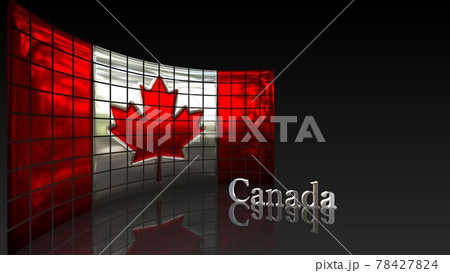 床に映るCanadaの国旗とテキスト5-1-1 床に映るCanadaの国旗とテキスト5-1-1 78427824