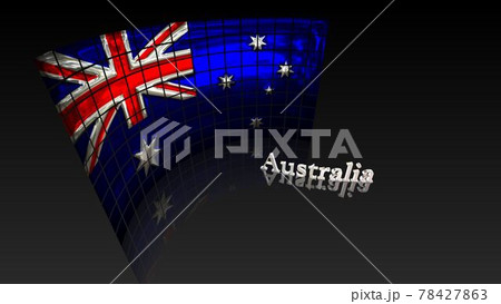 床に映るAustraliaの国旗とテキスト5-2-1 床に映るAustraliaの国旗とテキスト5-2-1 78427863
