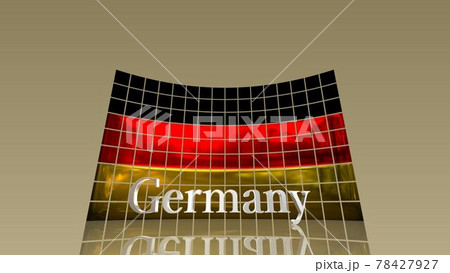床に映るGermanyの国旗とテキスト5-3-2 78427927