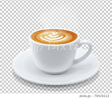 Cafe latte drink illustration real hot steam Cafe latte drink illustration real hot steam 78428122
