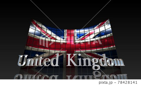 床に映るユニオンジャックとUnitedKingdomのテキスト5-3-2 床に映るユニオンジャックとUnitedKingdomのテキスト5-3-2 78428141