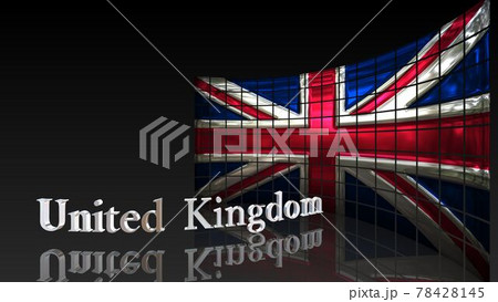 床に映るユニオンジャックとUnitedKingdomのテキスト5-1-3 床に映るユニオンジャックとUnitedKingdomのテキスト5-1-3 78428145