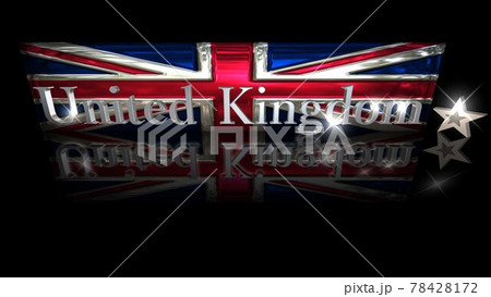床に映るユニオンジャックとUnitedKingdomのテキスト2-2-2 床に映るユニオンジャックとUnitedKingdomのテキスト2-2-2 78428172