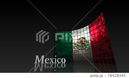 床に映るMexicoの国旗とテキスト5-3-3 床に映るMexicoの国旗とテキスト5-3-3 78428345