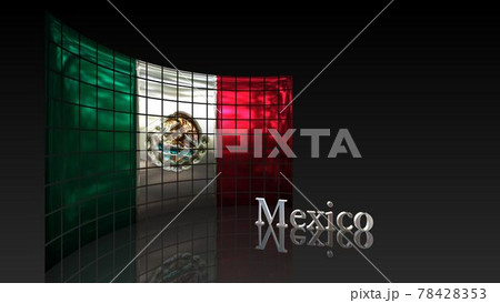 床に映るMexicoの国旗とテキスト5-1-1 床に映るMexicoの国旗とテキスト5-1-1 78428353