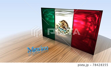 床に映るMexicoの国旗とテキスト4-2-3 78428355