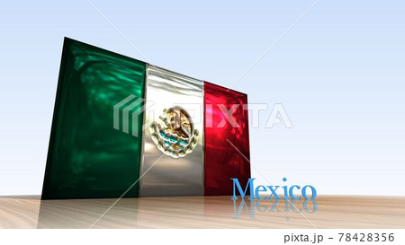 床に映るMexicoの国旗とテキスト4-3-1 床に映るMexicoの国旗とテキスト4-3-1 78428356
