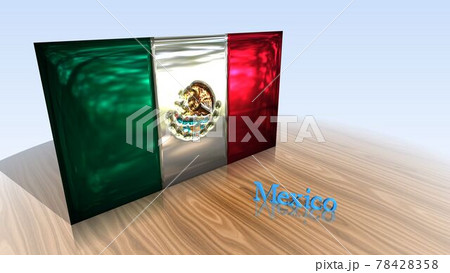 床に映るMexicoの国旗とテキスト4-2-1 床に映るMexicoの国旗とテキスト4-2-1 78428358