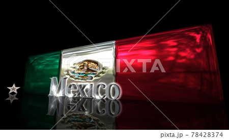 床に映るMexicoの国旗とテキスト2-3-3 床に映るMexicoの国旗とテキスト2-3-3 78428374
