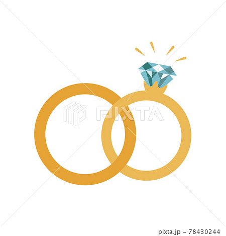Wedding rings icon. Vector illustration isolated on white background. 78430244