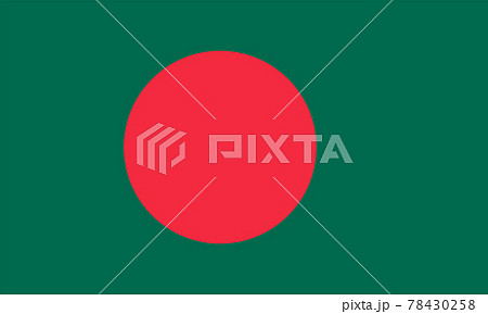 世界の国旗 バングラデシュのイラスト素材