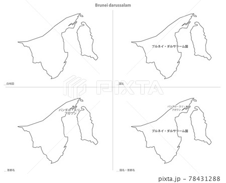 白地図-アジア-ブルネイ・ダルサラーム国